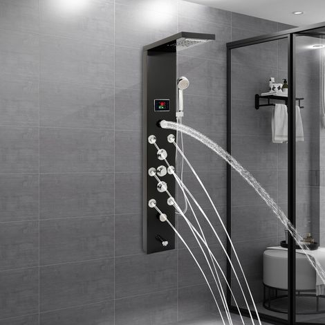 Thermostat Duschsystem Regendusche set Handbrause Duschset Bad Duscharmatur 38°C