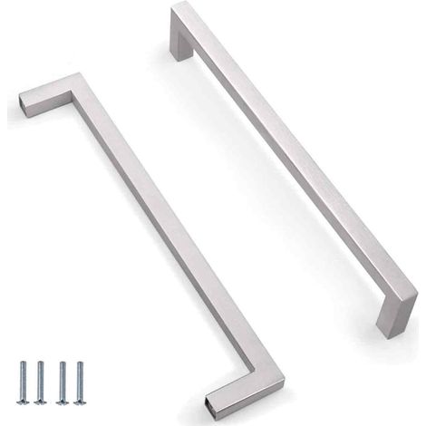2 poignées de meuble Divers accessoire de portail, en acier inoxydable, entraxe 224 mm, pour armoire cuisine tiroir placard (1/5)