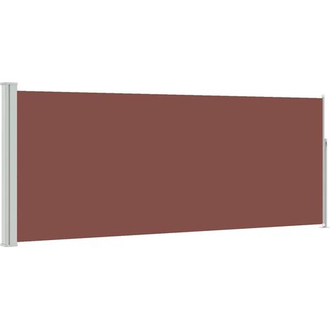 Auvent latéral rétractable 120 x 300 cm Marron (1/5)