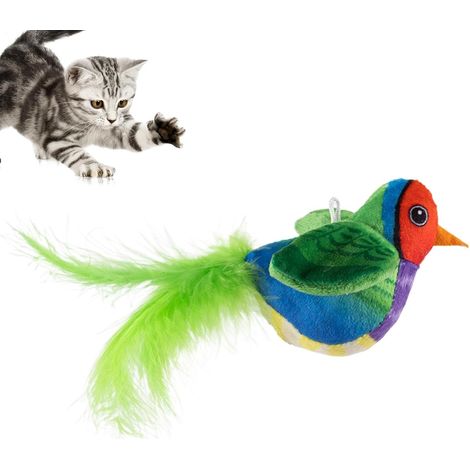 Jouet Oiseau pour Chat, Jouet pour Chat Interactif, Jouet Interactif pour Chien Et Chat, Oiseau Volant pour Chat, Jouet Chat Oiseau Qui Bouge pour Chiens Et Chats De Petite Et Moyenne Taille (1/5)