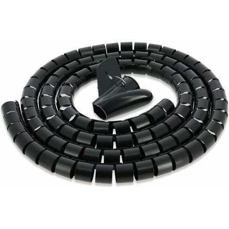 Gaine spirale pour cable electrique 22 mm x 10m – Cable management qualité premium – Goulotte passe cable, gaine tressée, cable protection, gaine electrique tresse, passe cable bureau (1/4)