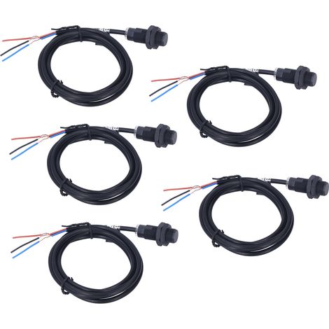 Lot de 5 capteurs à effet Hall NPN normalement ouverts, capteur de proximité à effet Hall de 10 mm, alimentation 5-30 V CC (1/5)