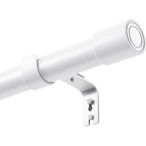 Tringle a Rideaux Réglable Barre Rideau Tringle à Rideaux Décorative Moderne Et Élégante Pour Salon Salle De Bain Chambre à Coucher Blanc 84-143Cm (1/5)