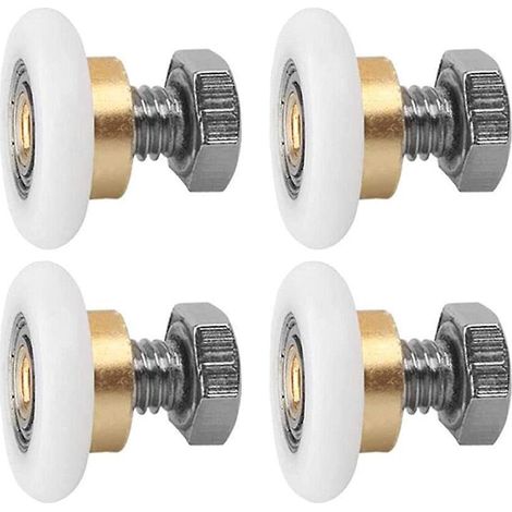 Roulettes pour porte coulissante, lot de 4 roulettes de douche, rails de douche, roulettes pour porte de douche