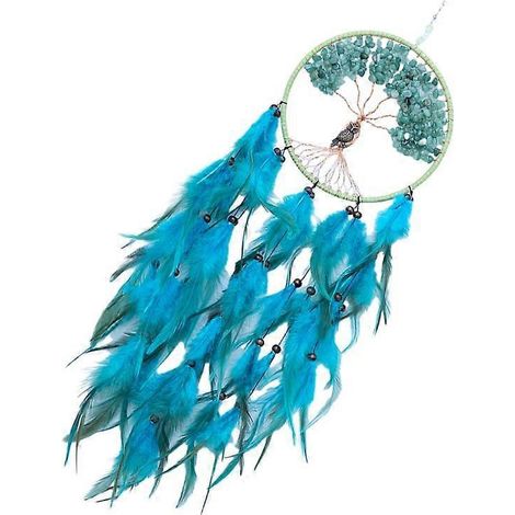 Attrape-rêves en forme d'arbre, pendentif hibou bohème fait main, décoration murale en plumes