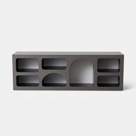 TV-Lowboard mit offenen Regalfächern 160 cm Ferlis - Grau (1/5)