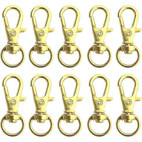 50 drehbare Karabiner für Gurte, vergoldete drehbare Metallkarabiner - (1/5)