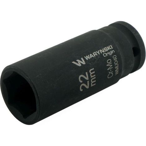 Sechskant-Kraft-Stecknuss lang 1/2" Waryński 22 mm CrMo DIN 3129 (1/5)