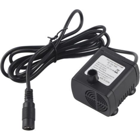 Pompe à eau submersible solaire DC12V – Débit 420L/H – Hauteur de refoulement max 2M – Étanchéité IP68 pour fontaines et étangs (1/5)