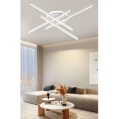 TrAdE Shop Traesio - Plafoniera Led 45 W Bianca Da Soffitto Lampadario Luce 6500k 4000k 3000k Pn-21b - -Bianco Caldo -