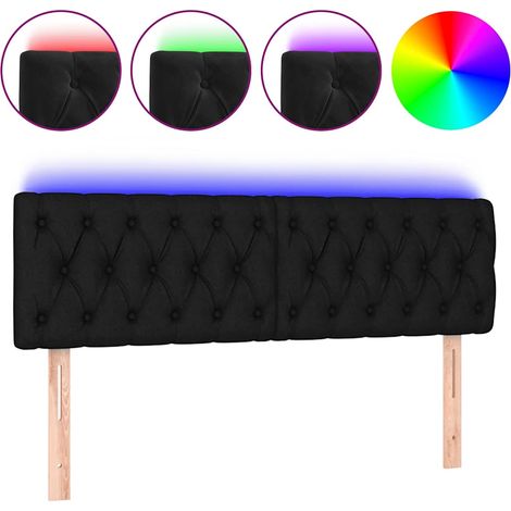 Maison Exclusive - Cabecero con LED de terciopelo negro 160x7x78/ (1/5)
