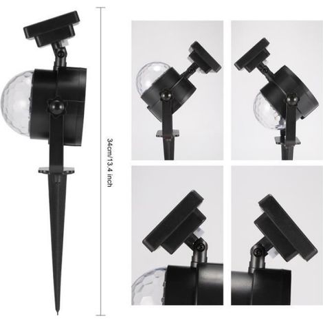 1 pcs Énergie Solaire Lampe LED Projecteur Lumière Coloré Rotatif En Plein Air Jardin Pelouse Lampe Maison Cour Décor (1/4)