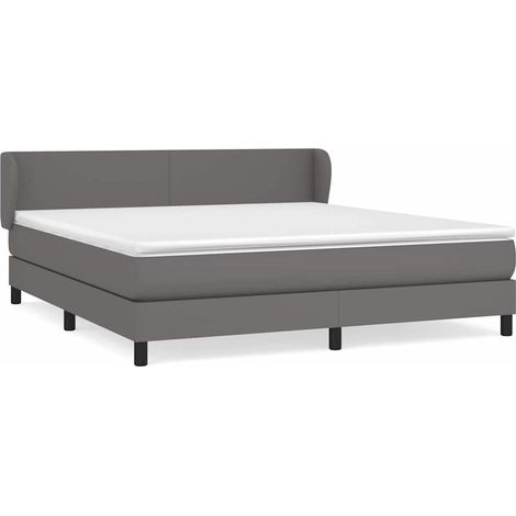 Maison Exclusive - Boxspringbett mit Matratze Grau 160x200 cm Kun (1/5)