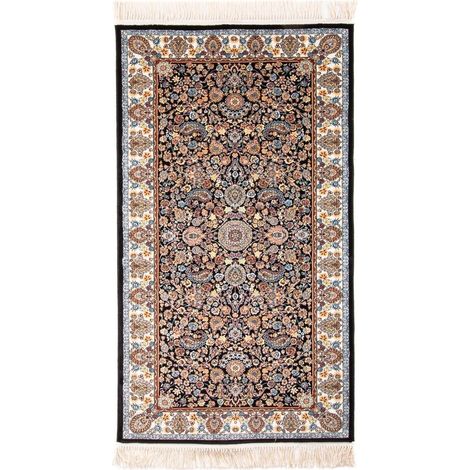 Tapis persan Soonil  - 150x100cm, Rectangular - 100% Acrylique - Tissé - Noir