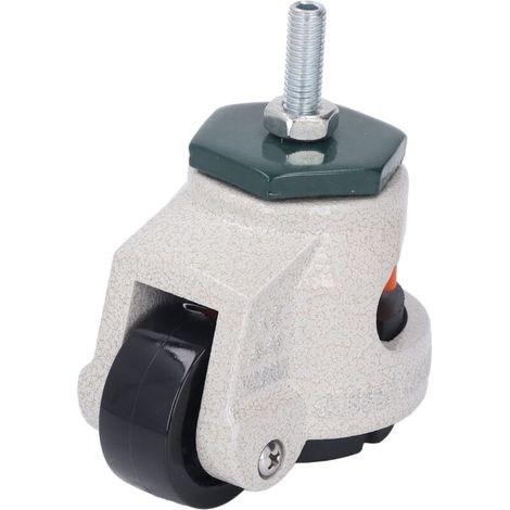Jeffergarden Roulette à Tige de Nivellement, Diamètre Extérieur 40mm, Filetage M8, Base en Caoutchouc Ajustable en Hauteur - Pour Machines, Meubles, Appareils Ménagers (1/5)