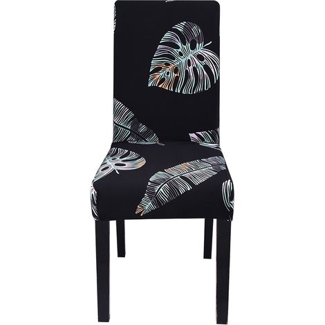 Housse De Chaise Élastique Universelle - Tissu Respirant Imprimé - Protection Anti-Poussière Pour Maison Et Restaurant - 1 Pièce (1/5)