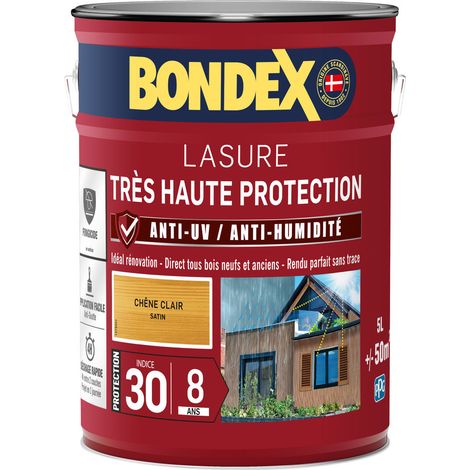 Lasura Bondex per legno esterno rovere chiaro 5 litri satinata
