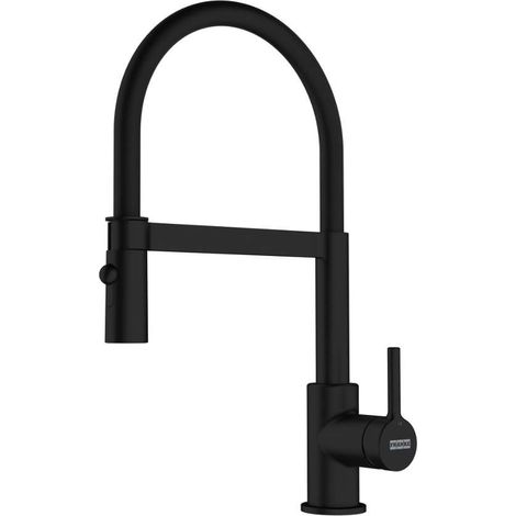 Franke Lina - Spültischarmatur FC 2583.901, mit flexiblem Arm und Brause, mattschwarz 115.0725.838