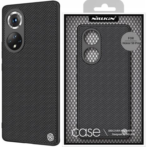 Custodia Nillkin Textured Case, resistente e rinforzata con cornice in gel e retro in nylon, per Honor 50 Pro, colore nero. (1/5)