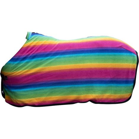 65 cm, arcobaleno: Coperta in pile caldo e morbido modello Rainbow per pony shetland (1/3)