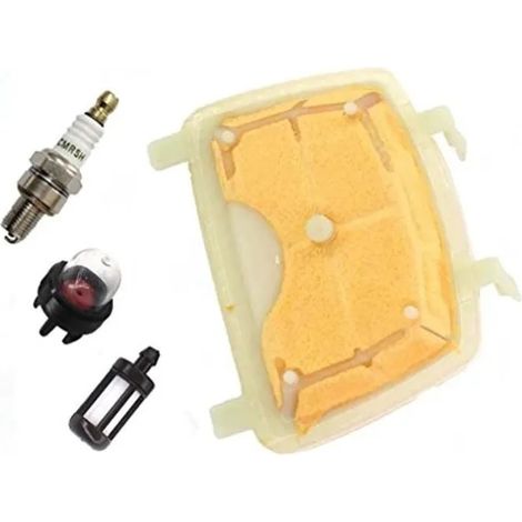Luftfilter kompatibel mit Stihl MS171 MS171C MS181 MS181C MS211 MS211C Kettensägen mit Zündkerze und Primerpumpe. (1/4)