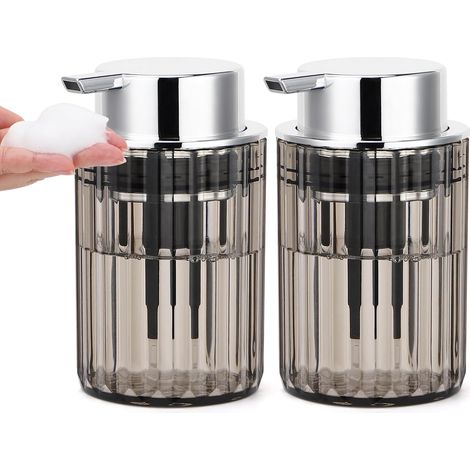 2 Pièces Distributeur Savon Mousse, 300ml Flacon Pompe Plastique, Pour Salle De Bain Et Cuisine