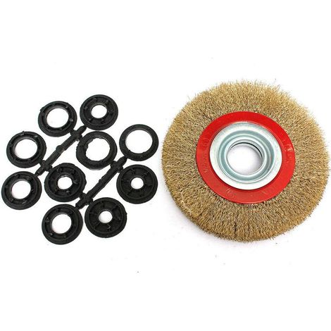 Brosse Circulaire Fil Acier 150mm 1PC, 10 adaptateurs (1/5)