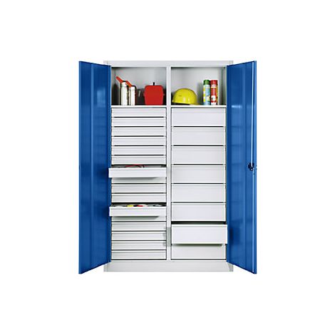 C+P 760341 Armoire d'atelier en tôle d'acier 2 tablettes