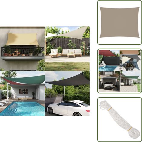Tenda esterna - vidaXL Parasole a Vela Oxford Rettangolare 2,5x4 m Talpa - Parasole oxford
