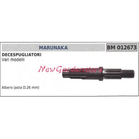 Eje de engranaje cónico desbrozadora MARUNAKA varios modelos 012673