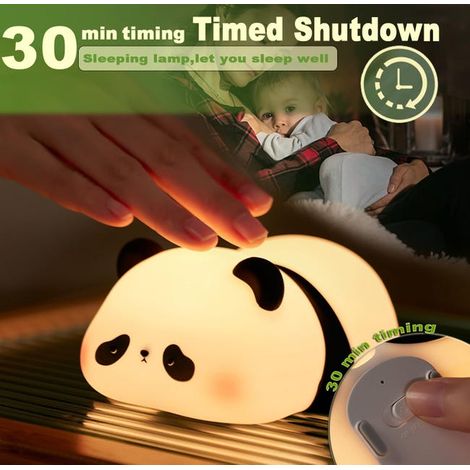Vela Panda, lampada da notte a LED in silicone per animali, vela a intensità variabile a 3 livelli, lampada tattile senza filo ricaricabile tramite USB (1/3)