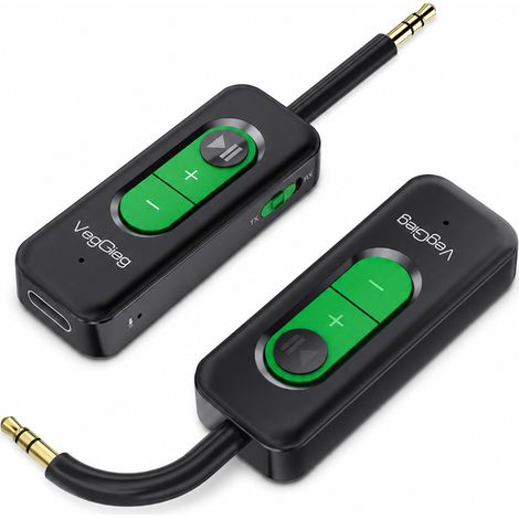 Adaptateur Bluetooth 5.4 3,5 mm Récepteur et Émetteur Audio pour Voiture, PS5, PC, TV et Casque VegGeg (1/5)