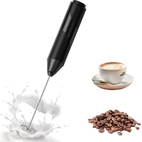 Mousseur à lait portatif, mélangeur de boisson alimenté par piles pour café matcha, fouet électrique portable pour boissons au chocolat chaud (1/5)