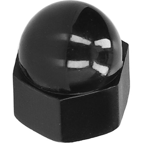 Lot de 10 bouchons domino pour écrous hexagonaux M10 en plastique noir, protection durable étanche, fournitures industrielles (1/5)