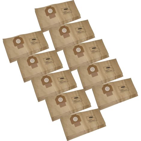 vhbw 50x Vacuum Cleaner Bag compatible with Makita VC3011L Vacuum Cleaner, paper, 66 cm x 27.8 cm, Brown