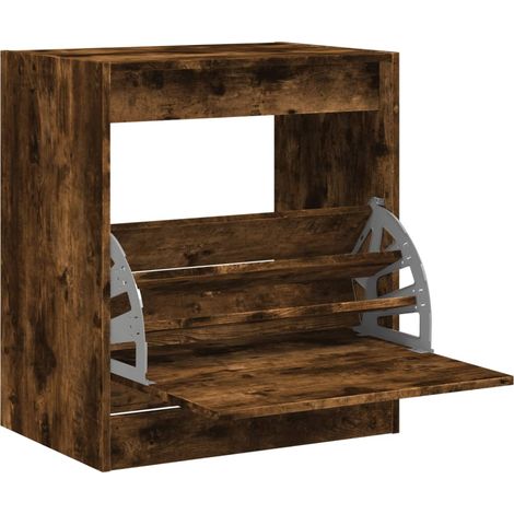Maison Exclusive - Zapatero de madera de ingeniería roble ahumado