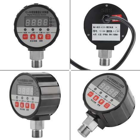 Digitaler Druckregler 220 V 0-2 MPa 0,5 % FS Genauigkeit für Wasserpumpen und Luftkompressoren (1/5)
