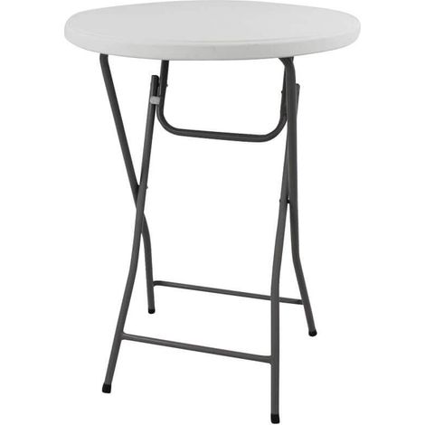 Tavolo chiudibile da esterno in acciaio e plastica d. 60xH110 cm
