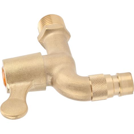 Robinet d'eau en laiton, filetage G1/2", interrupteur à ouverture spirale pour robinet de machine à laver domestique