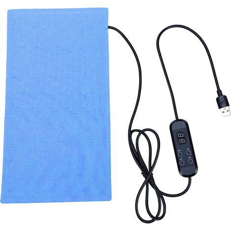 Coussin chauffant USB pour reptiles, tapis de Terrarium électrique imperméabilisant avec minuterie de température réglable pour lézard, tortue, serpent, contrôle intelligent 15x28cm (1/5)
