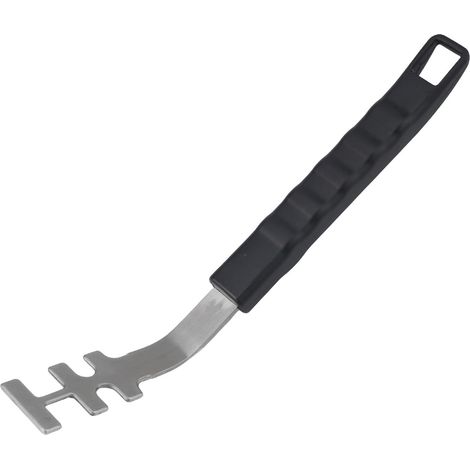 Lève-grille en acier inoxydable avec manche en acacia, outil pour manipuler en toute sécurité les grilles chaudes, accessoires de barbecue-AquaForge (1/2)