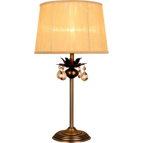 Lampe à poser Candellux Adonis laiton abat-jour écru (1/2)