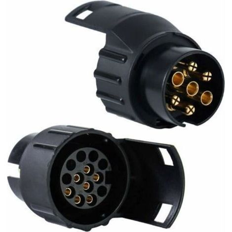 QX1523 Anhängerstecker-Adapter, 13- auf 7-poliger Stecker für Pkw und Lkw mit Abdeckung
