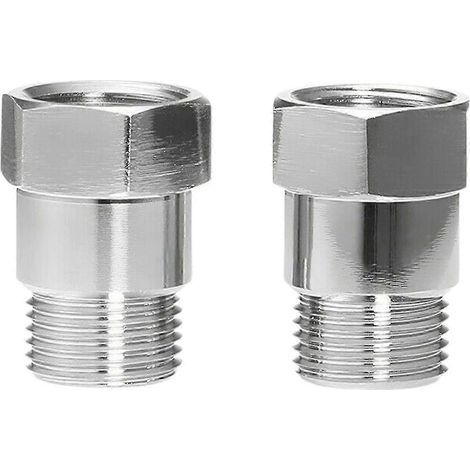 2 entretoises de sonde lambda filetées universelles M18 x 1,5 pour voyant moteur de voiture (1/5)