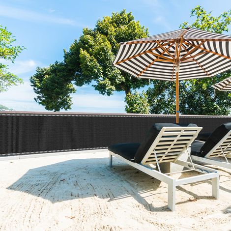 Protection Lumière et Brise-Vent pour Balcon et Jardin, Tissu HDPE, Décoration de Balcon et Parasol de Jardin avec Protection UV (Noir, 1,5 x 15 m) (1/5)