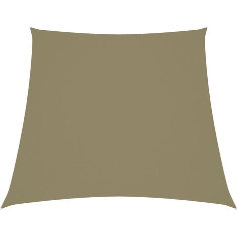 Vela de sombra/sombrilla tejido Oxford trapezoidal 2/4 x 3 m beige 020009747