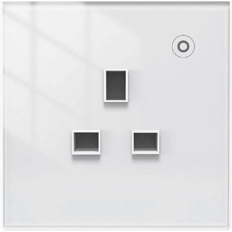 Wandsteckdose mit Glasabdeckung, App-Steuerung, EU/UK/FR-Stecker, Stromüberwachung, Sprachsteuerung (1/5)