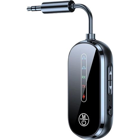 Émetteur-récepteur Émetteur et récepteur de 13 cm Adaptateur sans fil auxiliaire Convertisseur audio 2 en 1 à affichage numérique 3,5 mm pour guitare, casque, ordinateur (1/5)