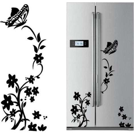 Wandaufkleber – Schwarz – 2 Stück – PVC – Abnehmbar – Modernes Design – 140 x 50 cm (1/4)