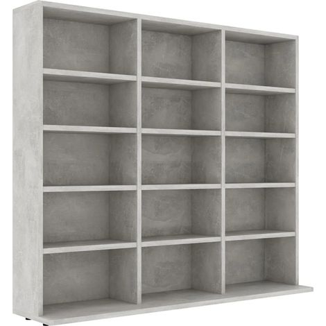 FIMEI Armoire à CD Gris béton 102x23x89,5 cm Aggloméré (1/5)